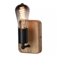 Freelight - Wandlamp Lenero 1 Lichts  15 x 15 cm hout zwart