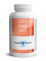 Glucosamine.com - Vitamines D3 & K2 - zeer voordelige grootverpakking - 180 caps