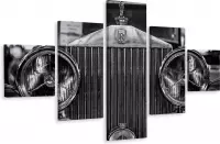 Schilderij - Rolls Royce close up, 5 luik, premium print
