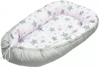 Babynest Sterren Roze - Grijs