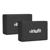 VirtuFit - Yoga Blok - EVA Foam Blok - Zwart - 2 stuks
