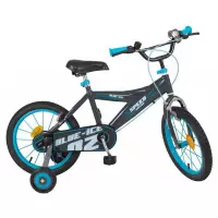 Bike 16 Eco Ice Blue - Mixed Child - Zwart en Blauw