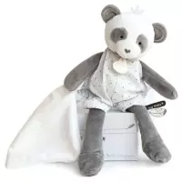 DouDou et Compagnie - Panda knuffel met zilver in cadeau verpakking DC354