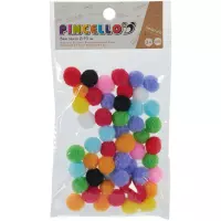 Pincello Pompoms 1,5 Cm Textiel 50 Stuks