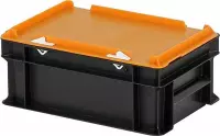 Combicolor dekselbak - 300x200xH133mm - zwart-oranje