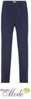 Sensia Dames Pantalon - Modelnaam: Deva - Elastieke tailleband - Korte Lengtemaat - Kleur Marine Blauw - Maat 46