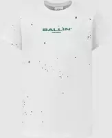 Ballin Amsterdam -  Jongens Slim Fit   T-shirt  - Wit - Maat 176