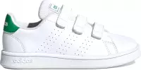 adidas Advantage C Jongens Sneakers - Ftwr White/Green/Grey Two F17 - Maat 32