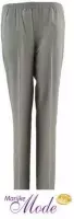 Sensia Dames Pantalon - Modelnaam: Deva - Elastieke tailleband - Korte Lengtemaat - Kleur Grijs Melange - Maat 44