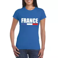 Blauw France/ Frankrijk supporter shirt dames XL