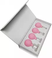 Edoir Cellulite Cups - Cupping Set Massage - Met Opbergdoos - 4 Stuks - Roze