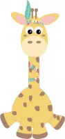 Stoere giraf muursticker