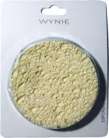 Wynie - 2 Gezichtsreiniging Spons / Facial Pad - Geel/Groen - Rond - In blisterverpakking