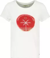 DEELUXE T-shirt met tropisch dessin VITA Off White