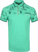 Gabbiano Poloshirt Stretch Polo Met Halve Floral Print 23172 Apple Green 508 Mannen Maat - S