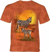 T-shirt Mama and Baby Zebra XXL