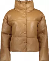 Only Jas Onllydia Short Faux Leather Puffer 15235006 Toasted Coconut Dames Maat - L