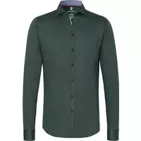 Desoto - Overhemd Strijkvrij Donkergroen 602 - XS - Heren - Slim-fit