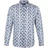 Dstrezzed - Overhemd Vogels Wit - S - Heren - Modern-fit