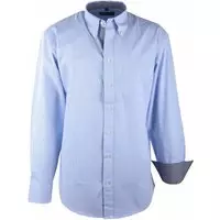 Suitable - Lichtblauw Casual Overhemd Ruit - M - Heren - Regular-fit