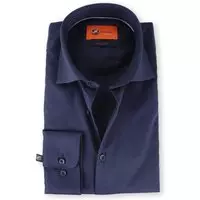 Suitable - Skinny Fit Overhemd Donkerblauw 132-4 - 40 - Heren - Skinny-fit