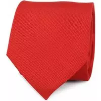 Suitable - Stropdas Zijde Rood K81-14 - Luxe heren das van 100% Zijde - Effen