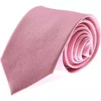 Suitable - Stropdas Zijde Roze Uni F03 - Luxe heren das van 100% Zijde - Effen