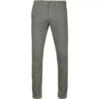 Suitable - Chino Sartre Olive - Slim-fit - Chino Heren maat 46