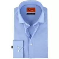 Suitable - Jersey Overhemd Lichtblauw - 38 - Heren - Slim-fit