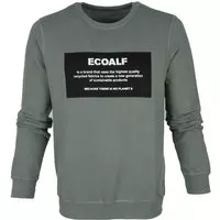 Ecoalf - Sweater Khaki Groen - M - Regular-fit