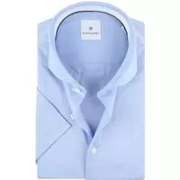 Blue Industry - Overhemd Korte Mouwen Blauw - 38 - Heren - Slim-fit