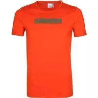 Blue Industry - T-Shirt Logo Oranje - S - Modern-fit