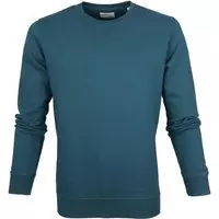 Colorful Standard - Sweater Ocean Groen - S - Regular-fit
