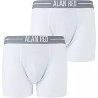 Alan Red - Boxershort Wit 2Pack - S - Body-fit