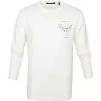 Scotch and Soda - Longsleeve T-shirt Wit - S - Modern-fit
