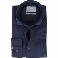 Suitable - Prestige Overhemd Funi Donkerblauw - 38 - Heren - Slim-fit