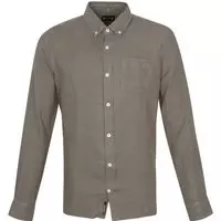 Ecoalf - Malibi Overhemd Khaki - M - Heren - Modern-fit
