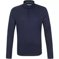 Blue Industry - Longsleeve Polo Rugby Donkerblauw - XL - Modern-fit