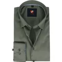 Suitable - Overhemd 227-7 Groen - 38 - Heren - Slim-fit