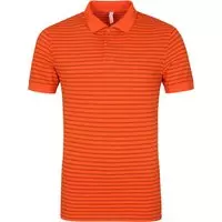 Sun68 - Polo Cold Dye Stripes Oranje - M - Modern-fit