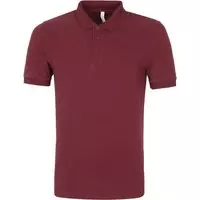 Sun68 - Polo Vintage Solid Bordeaux Rood - L - Modern-fit