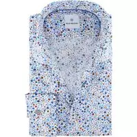 Blue Industry - Overhemd Multicolor Bubbels - 39 - Heren - Slim-fit