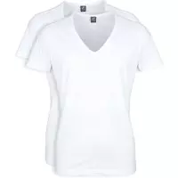 Suitable - Diepe V hals 2-Pack Stretch T-Shirt - S - Slim-fit