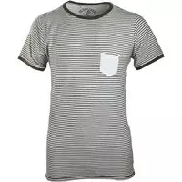 Dstrezzed - T-shirt Olijfgroen Streep - XXL - Slim-fit
