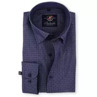 Suitable - Overhemd Indigo Jacquard 117-6 - 39 - Heren - Slim-fit
