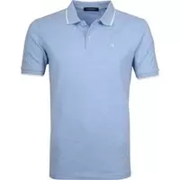 Scotch and Soda - Polo Melange Blauw - XXL - Slim-fit