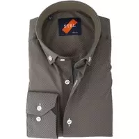Suitable - Shirt Suitable S2-6 Bruin - XXL - Heren - Slim-fit