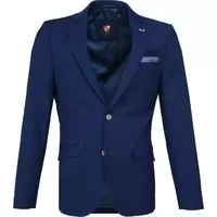 Suitable - Blazer Kastri Blauw - Maat 50 - Slim-fit