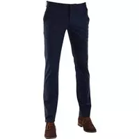 Suitable - Chino Broek Donkerblauw Print - Slim-fit - Chino Heren maat 26