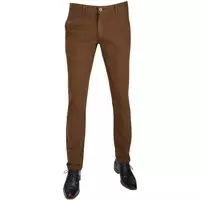 Suitable - Chino Oakville Dessin Bruin - Slim-fit - Chino Heren maat 54